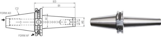 Einschraubfutter kurz ISO 7388-1 AD/AF 40xM06 PREMUS