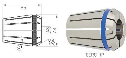 Slika PUŠA VPENJALNA-ZATESNJENA ER-HP 4008E GERC11-HP D6,0mm Fahrion