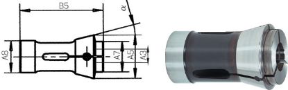 Slika Druckspannzange 185-E, rund DIN 6343-R60  21,00mm  FAHRION