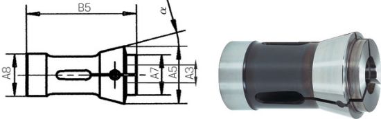 Druckspannzange 185-E, rund DIN 6343-R60  04,00mm  FAHRION