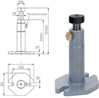 Slika Schraubbock mit Feststell- schraube                   AMF