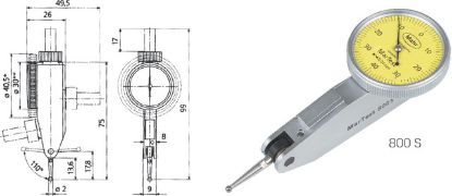 Slika PUPITASTER DIN2270 Typ:800 S, natančnost 0,01mm - Mahr                          