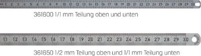 Slika Stahlmaßstab, INOX 1000 mm, Teilung mm/mm    BMI