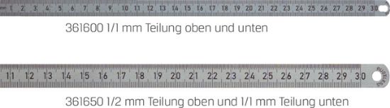 MERILO JEKLENO NERJAVEČE DIN866/B 150mm (SKALA mm-1/2mm)