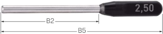 Prüfstift Gen.1=0,001mm m.Griff  0,10mmx53mm