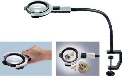 Slika LUPA NAMIZNA S SVETILKO vario LED flex (2,5X POVEČAVA)-dolžina stativa 350mm  