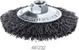 Slika BRUSNA ŠČETKA KONIČNA jeklena-žica 0,35mm D100x10mm M14 Lessmann