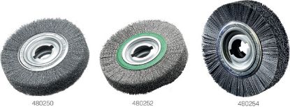 Slika ŠČETKA ŽIČNA D250X60/0,35mm, iz nerjaveče valovite žice (izvrtine D50,8mm in dvo