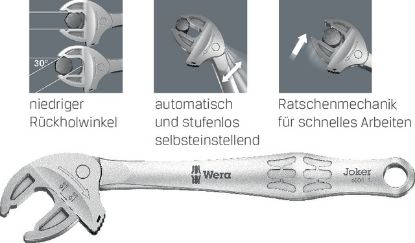 Slika Maulschlüsssel 6004 Joker L selbstjust., SW 16-19  -WERA-