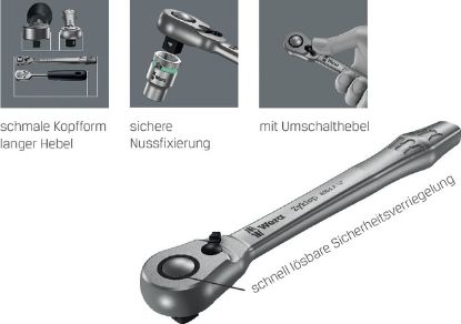Slika Umschaltknarre 1/4' Zyklop Metal  - WERA -