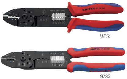 Slika KLEŠČE ZA STISKANJE IZOLIRANIH KABELSKIH ČEVLJEV Knipex 97 22 240