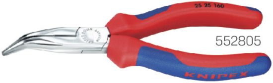 KLEŠČE  UKRIVLJENE 40° POLOKROGLA ČELJUST Z REZILOM 160mm-kromirane