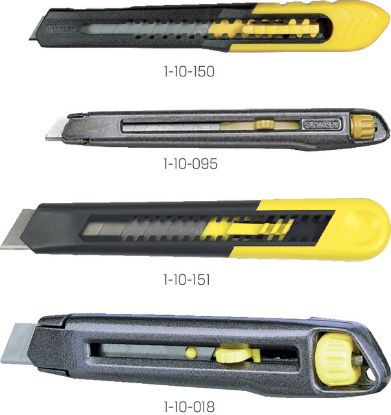 Slika NOŽ TAPETNIŠKI Typ:1-10-018 širine rezila 18mm (iz aluminijeve litine)
