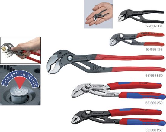 KNIPEX Wasserpumpenzange Cobra schwarz m. Mehrkomp.-Griff