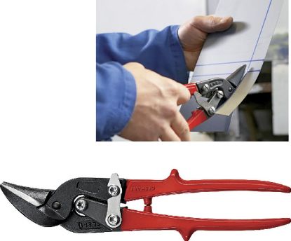 Slika Ideal-Blechschere, linksschn. robust, mit Mikroverzahnung