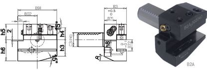 Slika Werkzeughalter Links, kurz,IK DIN69880 B2A-50x25x44 PREMUS