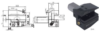Slika Werkzeughalter Links, kurz,IK DIN69880 B4A-30x20x40 PREMUS