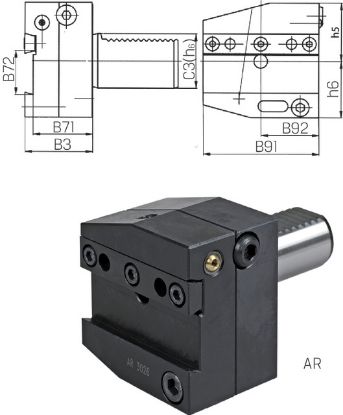 Slika Werkzeughalter rechts verstell DIN69880 ARx60x32x44 PRETEC