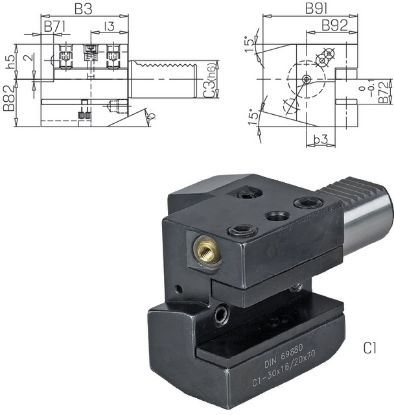 Slika DRŽALO VDI DIN69880 C1 40x25x85mm - desno