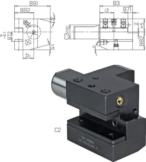 Werkzeughalter links DIN69880 C2-16x12x44 PRETEC