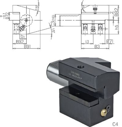 Slika Werkzeughalter links DIN69880 C4-20x16x50 PRETEC