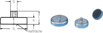 Slika Flachgreifer aus OXIT mit Außengewinde