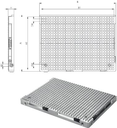 Slika Vakuumspannplatte, Basic 190x290x30 mm, R:12,5 mm, AMF