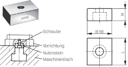 Slika Genauigkeits-Nutenstein flach Nr. 6322B     14x10x22     AMF