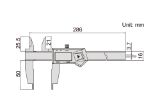 Slika MERILO POMIČNO-DIGITALNO ZA MERJENJE ZOBNIKOV 0-200MM INSIZE