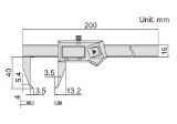 Slika DIGITAL OUTSIDE GROOVE CALIPER 0-100mm/0-4"