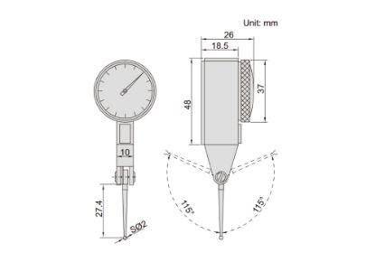 Slika URA MERILNA PUPITASTER DIN2270 0,8/0,01mm INSIZE
