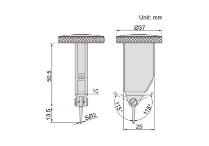 Slika URA MERILNA POKONČNA DIN2270 8/0,01mm INSIZE