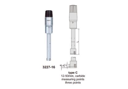 Slika Mikrometer tritočkovni 3227