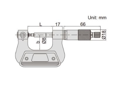 Slika Mikrometer analogni za navoje 3281