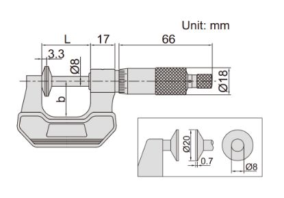 Slika Mikrometer zunanji analogni s krožnikom 3294