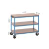VOZIČEK DELOVNI, 3 odlagalne površine, 300kg nosilnosti, 1120x570x800mm