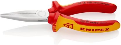Slika Long-nose pliers chrome-plated head, long, flat