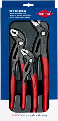 Slika KLEŠČE PAPIGA COBRA 180-300mm v 3-delni garnituri KNIPEX