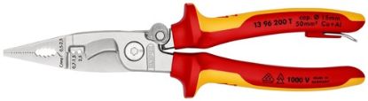 Slika Electric installation pliers chrome-plated multi-component handles