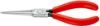 Needle-nose pliers straight black atramentised