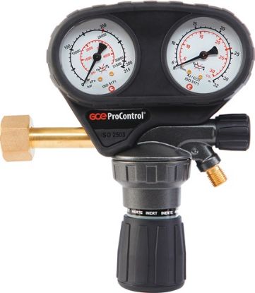 Slika VENTIL REDUCIRNI za Argon/CO2 z dvojnim merilnikom DIN477 30l/min (z zaščito pre