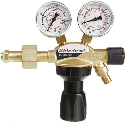 Slika VENTIL REDUCIRNI za Argon/CO2 z dvojnim merilnikom DIN477 24l/min GCE RHÖNA 