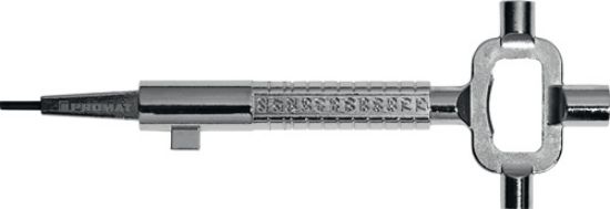 Universal key steel matt nickel-plated