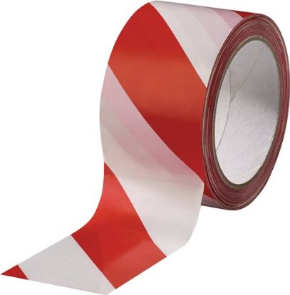 Slika TRAK OZNAČEVALNI PVC 66mx60mm - rdečo-bele barve
