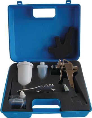 Slika PIŠTOLA BRIZGALNA LAKIRNA, aluminijasta, s priključkom 1/4" v garnituri z dvema 