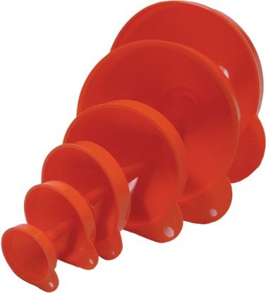 Slika LIJAKI v 6-delni garnituri (D50,70,90,115,150,160mm) HD-PE z gibljivo izlivno ce