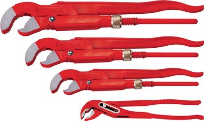 Slika Pipe wrench set, Swedish style for pipe 1–1, 1/2–2, 10 inch