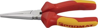 Slika Long-nose pliers pliers, chrome-plated, long, flat