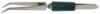 Cross-lock soldering tweezers curved tips, stainless steel