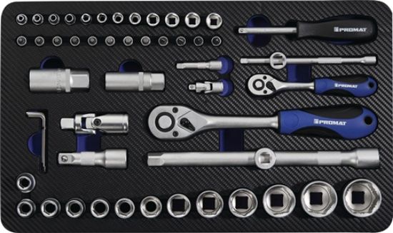 Socket spanner set width across flats 4–32 mm